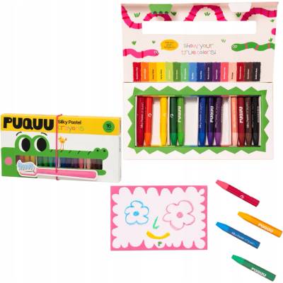 Puquu pastelky Silky pastel 16 farieb
