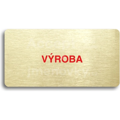 ACCEPT Piktogram VÝROBA - zlatá tabulka - barevný tisk bez rámečku