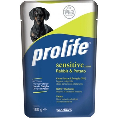 Zoodiaco Prolife Sensitive Adult Mini Králik a zemiaky 100 g