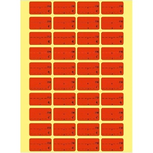  Етикети за цени Лева/Евро 28х16mm 40бр Червен (1917008-64)