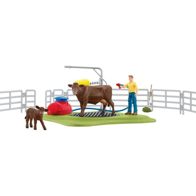 Schleich Schleich Farm World Станция за миене на крави (42529)