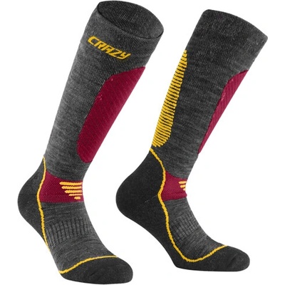 Crazy ponožky WOOL SOCKS BRICK BRICK BLACK
