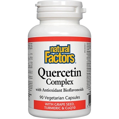 Natural Factors Quercetin Complex With Grape Seed, Turmeric and COQ10, 90 Veggie Capsules