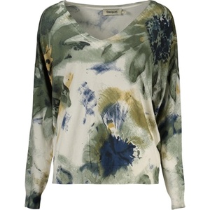 DESIGUAL Дамски пуловер desigual, Размер s, Цвят Зелен (26wwjf38_ve1022)
