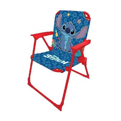 Детски пластмасов стол Дисни: Стич, Disney Stitch, Сгъваем, До 30 кг, 38х27х53cm, Червен/Син