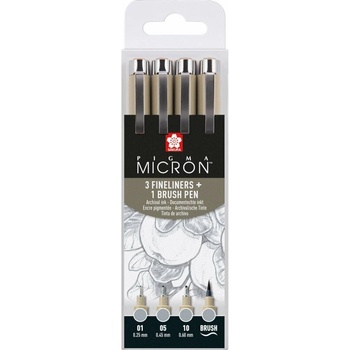 Image 1 of Sakura Pigma Micron Fineliner Set 5 Технически химикалки Grey 4 бр (POXSDK4L)