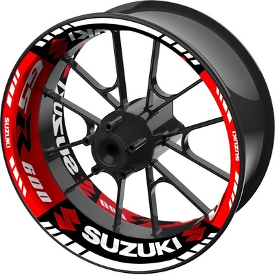 SEFIS jednodielne polepy na kolesá SUZUKI GSR 600 čierno-červená