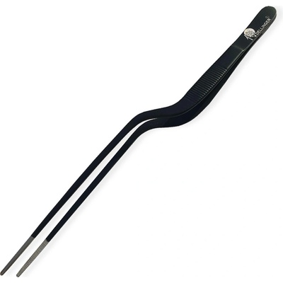 Zahnutá kuchařská pinzeta Dellinger Black 210 mm