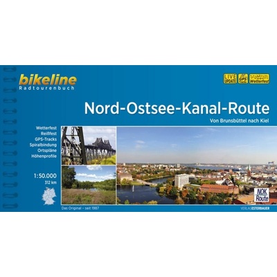 cykloatlas Nord Ostsee Kanal Route 1:50 t. německy