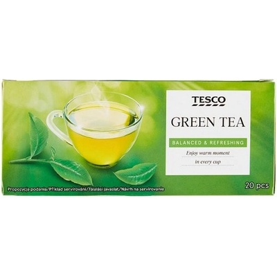 Tesco Zelený čaj porcovaný 20 x 1,75 g