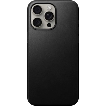 Nomad Magsafe Калъф от Естествена Кожа за iPhone 15 Pro Max, Nomad Modern Leather Case, Черен (NM01618485)