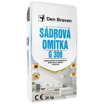 Výprodej - 39047 Sádrová omítka G300, pytel 5 kg, bílá