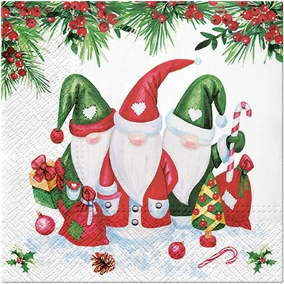 Paw Obrúsky L Christmas Gnomes 33x33 cm