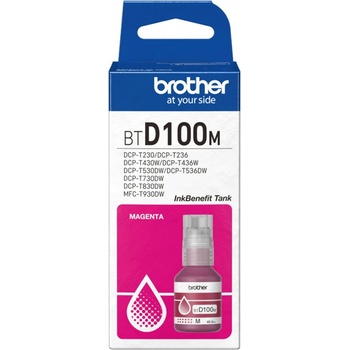 Brother Мастило за Brother MFC-T930DW, DCP-T830DW/T730DW/T530DW/T430W, DCP-T230 - Magenta - BTD100M - Заб. : до 5000 копия (BTD100M)