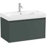 Roca Конзолен шкаф за баня A851685513, Roca, с централен умивалник, MDF, зелен мат, 80х46х50.5см (A851685513)