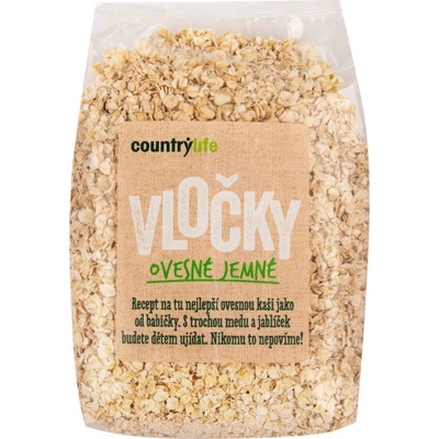 Country Life Vločky ovsené jemné 500 g