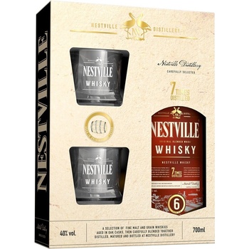 Nestville Whisky Blended 6y 40% 0,7 l (dárkové balení 2 sklenice)