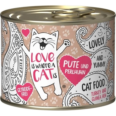 LOVE IS WHERE A CAT IS Turkey with guinea fowl 200 g