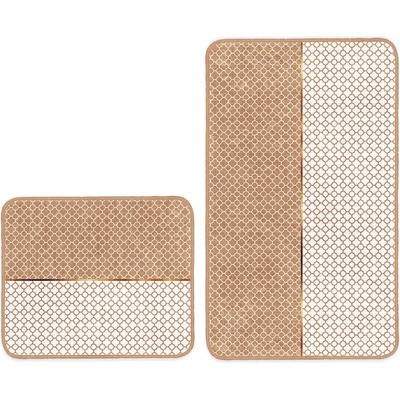 Mila Home Бежови килими за баня в комплект 2 бр. 60x100 cm - Mila Home (Bathmat-2li-Set76)