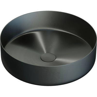 Bath Deluxe Мивка за плот ljordal, диаметър 40 см, стомана/черно (bt0163)
