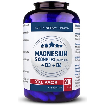 Clinical Nutricosmetics Magnesium 5 Complex Premium + D3 + B6 200 kapsúl