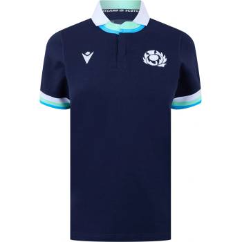 Macron Дамска футболна фланелка Macron Scotland Rugby Home Cotton Shirt 2024 Womens - Blue