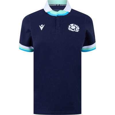 Macron Дамска футболна фланелка Macron Scotland Rugby Home Cotton Shirt 2024 Womens - Blue