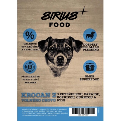 Sirius Food Superfood 65 Adult mini krocan z volného chovu 6 kg