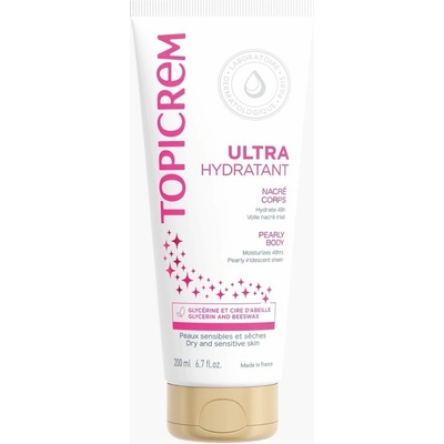 Topicrem UH BODY Ultra-Moisturizing Pearly Body tělové mléko na citlivou pokožku s perleťovým leskem 200 ml