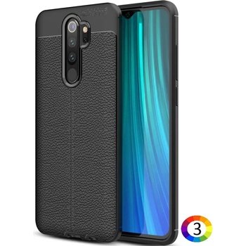 Xiaomi Redmi Note 8 Pro Удароустойчив Litchi Skin Калъф и Протектор