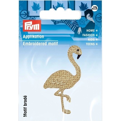 PRYM Nášivka plameniak, nažehľovacia, zlatá