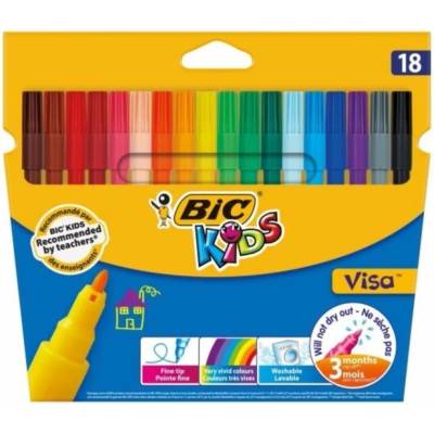 BIC Измиващи се флумастери Kids Visa 18 цвята BIC