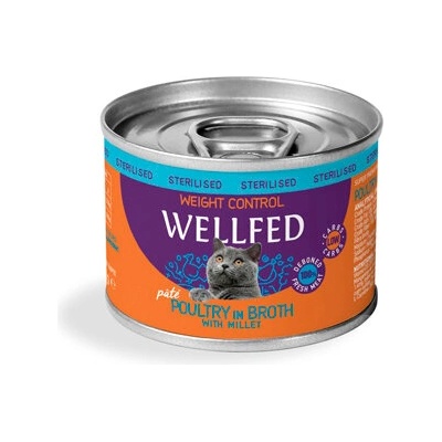 WELLFED Консерва за кастрирани котки с наднормено тегло и диабет