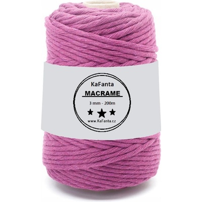 Macrame příze KaFanta PREMIUM 3mm/200m - plum