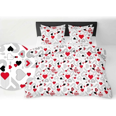 TiaHome obliečky flanelové Love dream 200x140 90x70