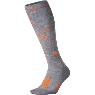 STOX Energy Socks Дамски мериносови чорапи STOX Energy Socks Women's Hiking Merino Socks - Mid Grey / Orange - размер 38-40 (EU) (207-2118-0312)