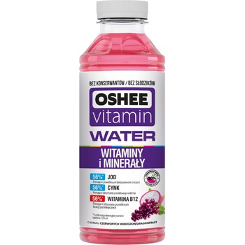 Oshee Vitamínová voda Minerály + vitamíny červené hrozno dragon fruit 6 x 0,55 l