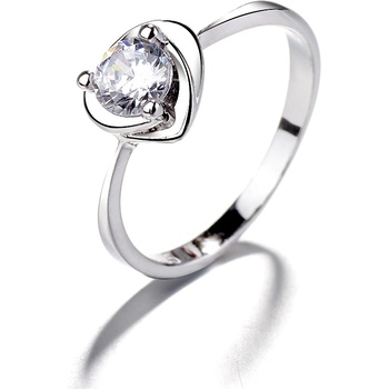 DELIS Пръстен от сребро 925, jw1395, елегантен дизайн с камък, с родиево покритие (jw1395)