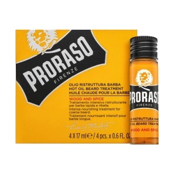 Proraso Wood And Spice олио Hot Oil Beard Treatment 4 x 17 ml