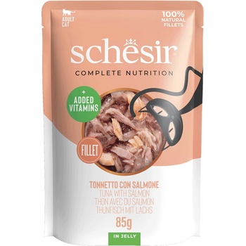 Schesir Cat C&B Wet Adult Tuniak a losos v želé 85 g
