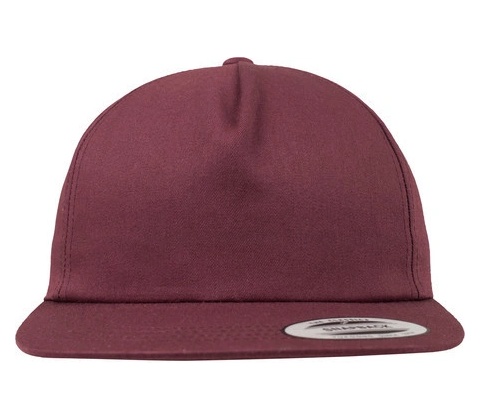 Urban Classics Unstructured 5-Panel Snapback maroon