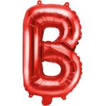 PartyDeco Балон от фолио Mini - Буква B 35см червен