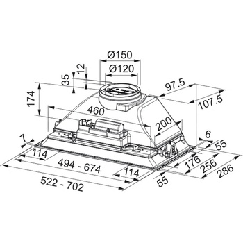 Franke Аспиратор built-in fbi 525 xs franke (305.0599.507)