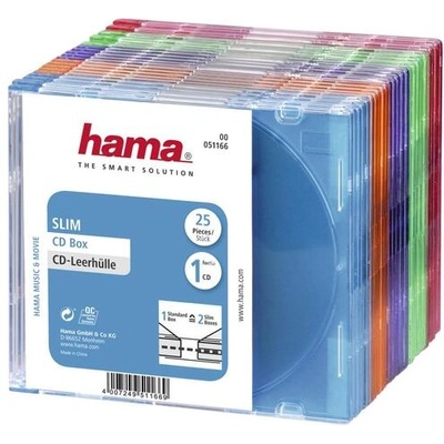 Hama Slim CD кутийки за дискове, опаковка от 25 бр, цветни (HAMA-51166)