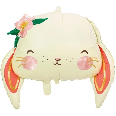 Party Deco Фолиев Балон, Сладко Зайче, Бяло, 65x55 см