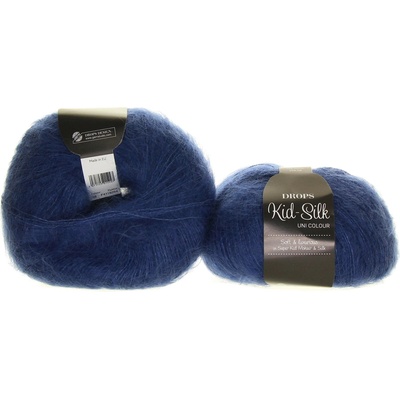 Drops Kid-Silk 28 navy modrá