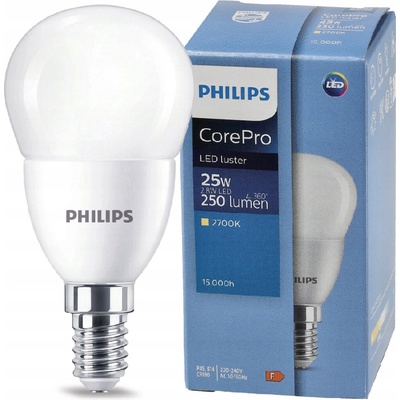 PHILIPS LED žiarovka CorePro E14 2,8 W 250lm 2700K