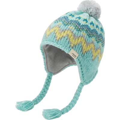 Phenix dětská pletená čepice Mix Border Earflap iceblue
