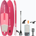 HAJDU Комплект надуваема дъска SUP Perth 9'10" розов