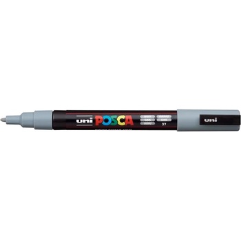 uni Декоративен маркер, 0, 9-1, 3 мм, UNI "Posca PC-3M", сив 284703000 (284703000)